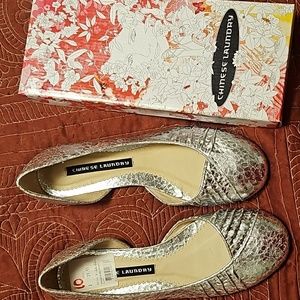Silver ballerina flats